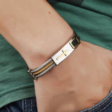 Premium Gold Stainless Steel Cross Bracelet ( Free Shipping )